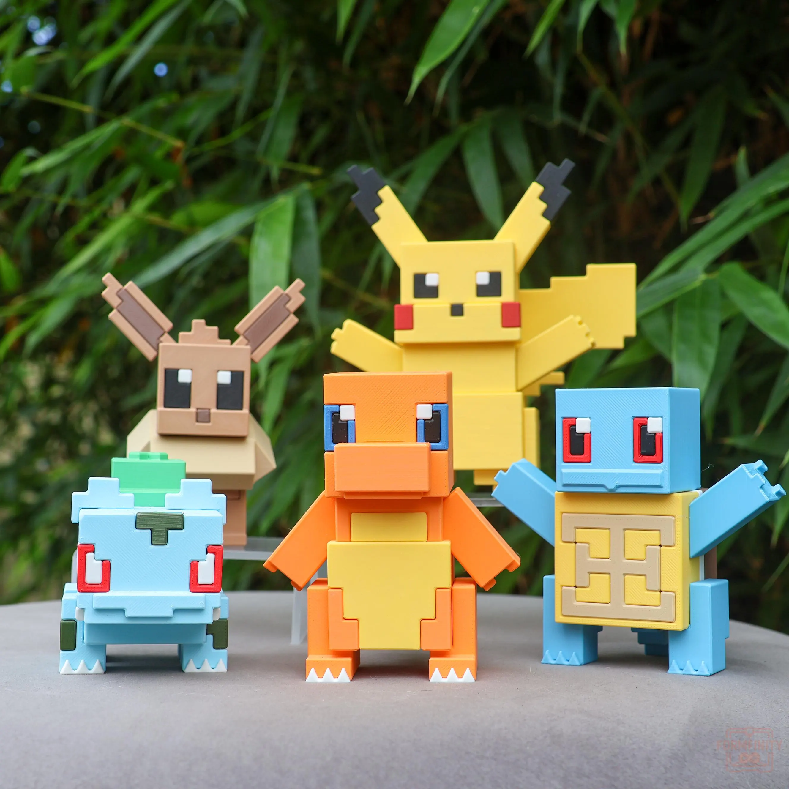 Pixel style collectible figures